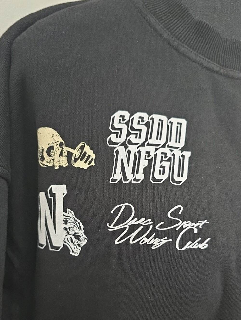 Darc Sport Black 'Wolves' Graphic Crewneck Sweatshirt - M - Picture 5 of 11
